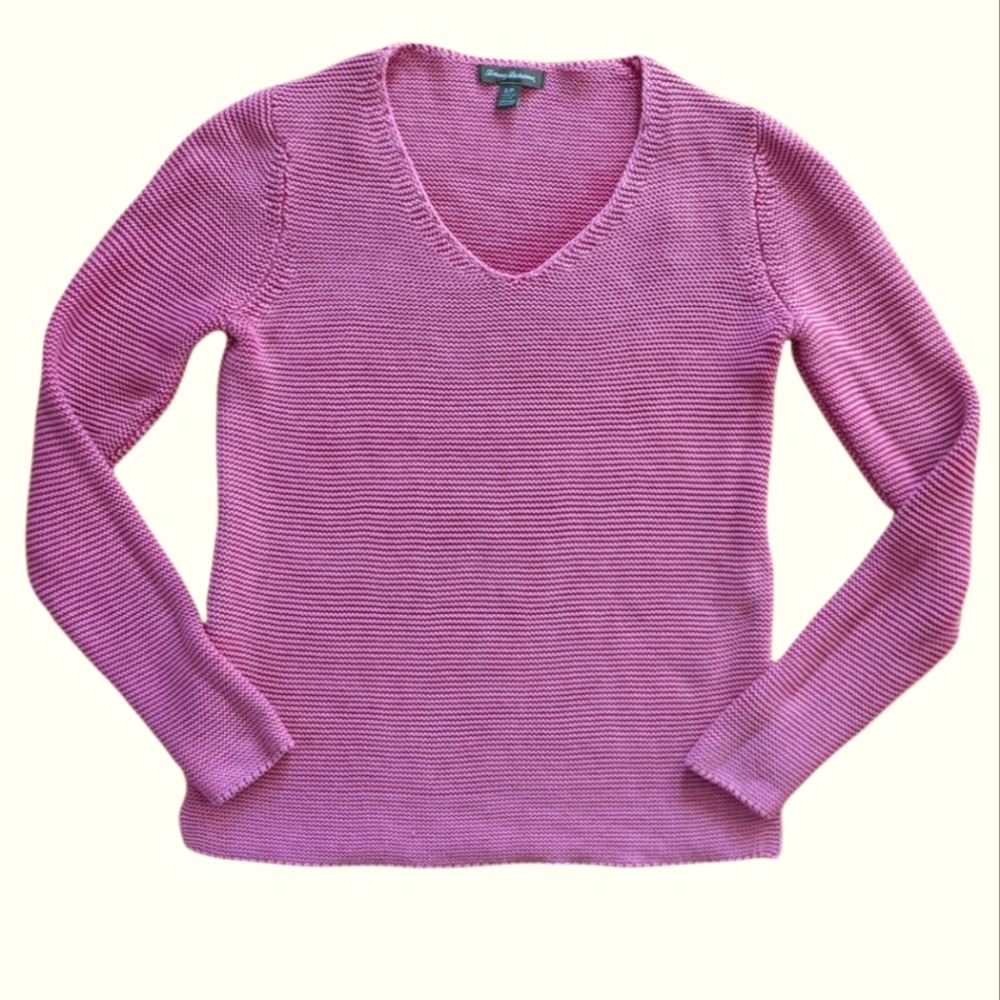 Tommy Bahama Knit Pink Sweater Small